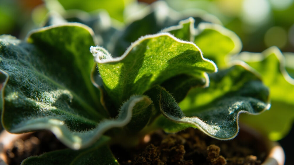african violet leaves curling