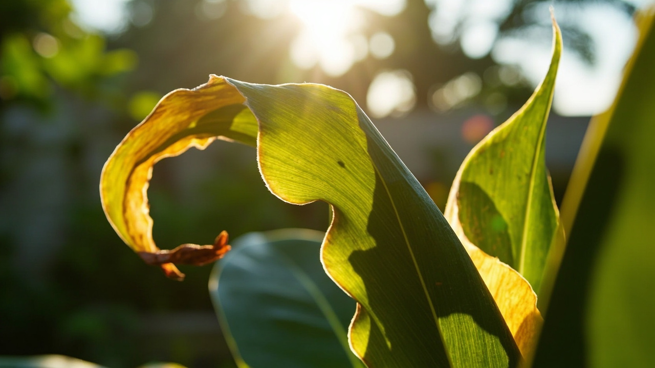 bird of paradise leaves curling