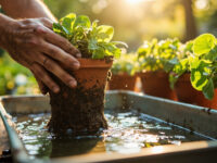 bottom watering plants