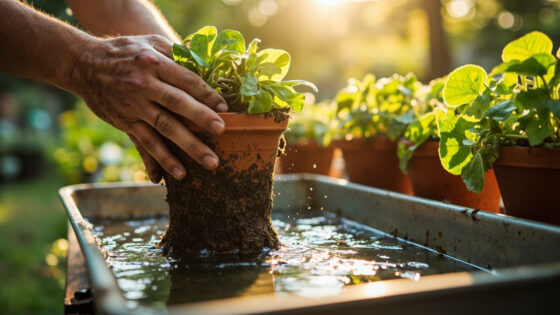 bottom watering plants