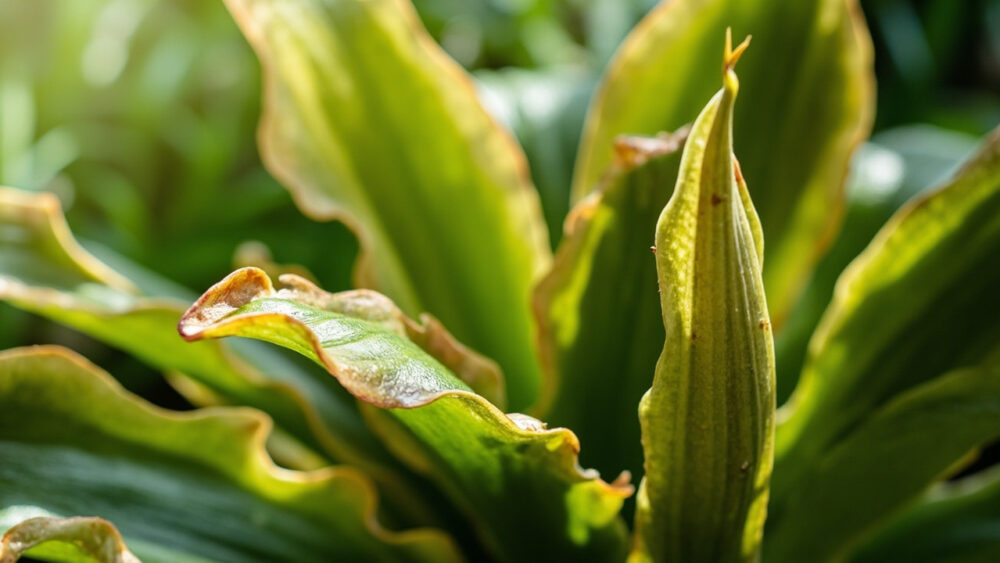 bromeliad leaves curling