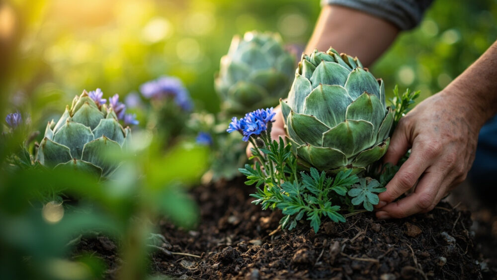 companion plants for artichokes