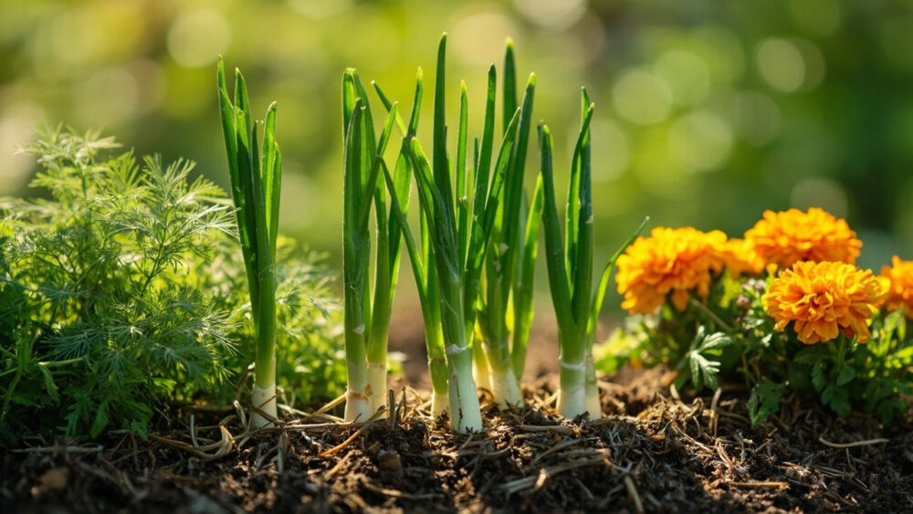 companion plants for green onions