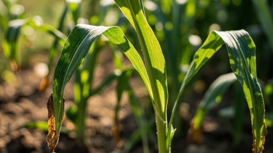 corn plant drooping