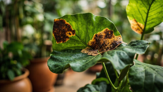 fiddle leaf fig leaves turning brown