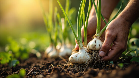 garlic growing stages