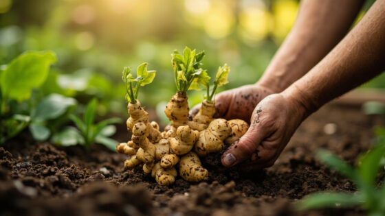 ginger growing stages