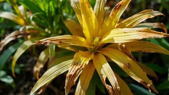ginger leaves turning yellow