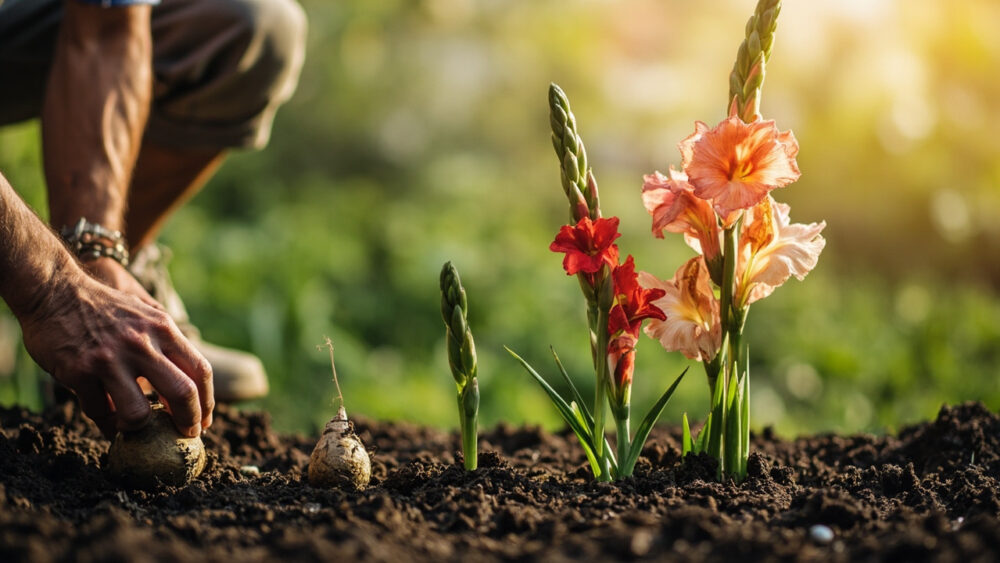 gladiolus growing stages