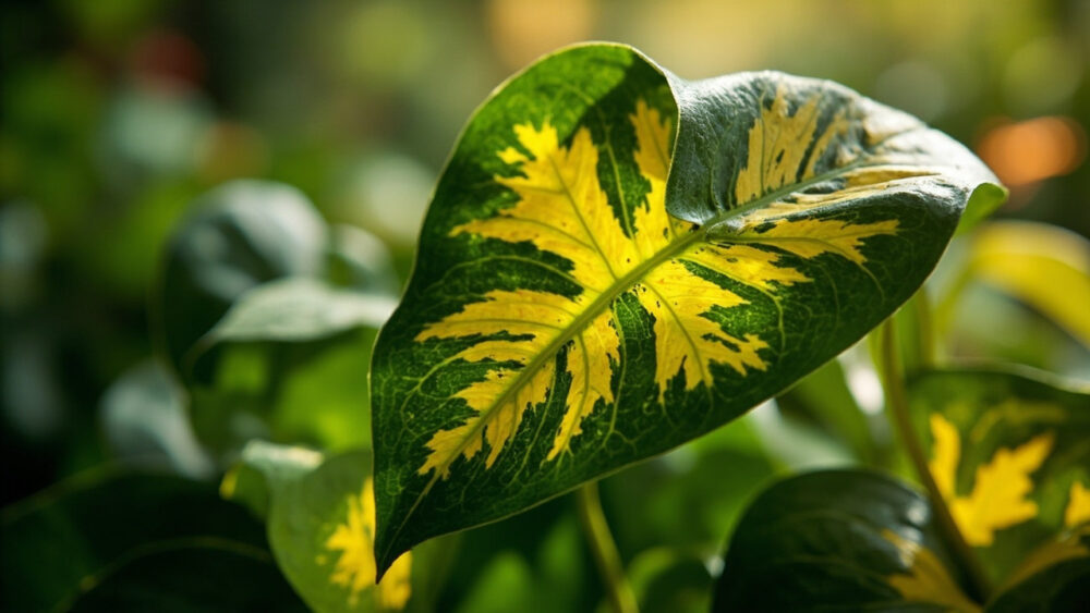 golden pothos leaves curling
