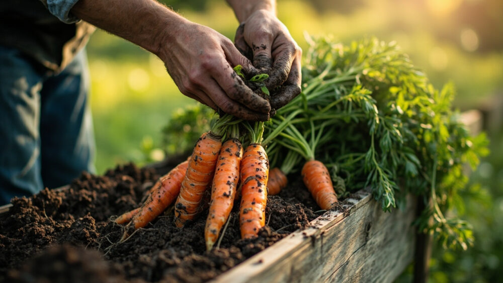 growing carrots in raised beds