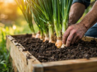 growing onions in raised beds