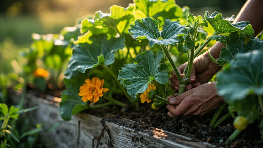 growing zucchini in raised beds