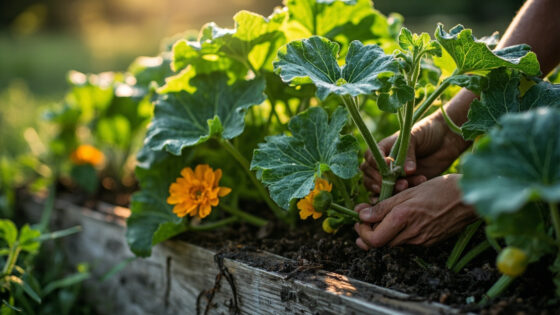 growing zucchini in raised beds