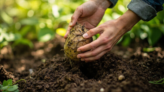 how deep to plant dahlias
