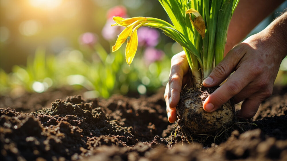 how deep to plant irises