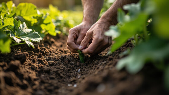 how deep to plant okra