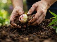 how deep to plant peonies