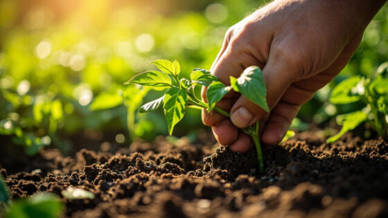 how deep to plant peppers