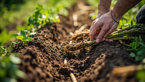 how far apart to plant asparagus