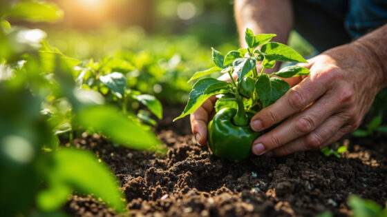 how far apart to plant bell peppers