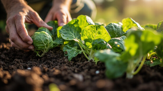 how far apart to plant brussels sprouts