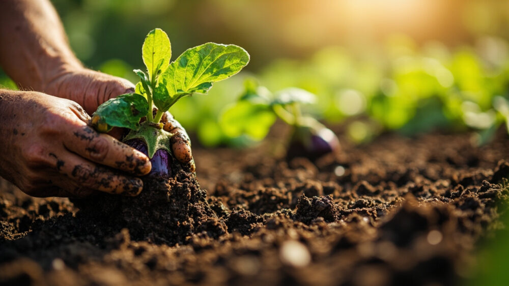 how far apart to plant eggplant