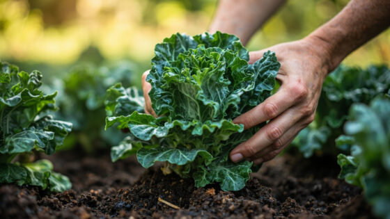 how far apart to plant kale