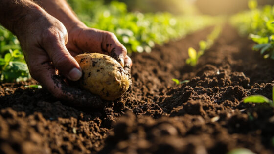 how far apart to plant potatoes
