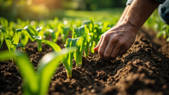 how far apart to plant sweet corn