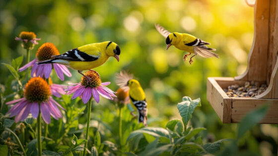 how to attract goldfinches