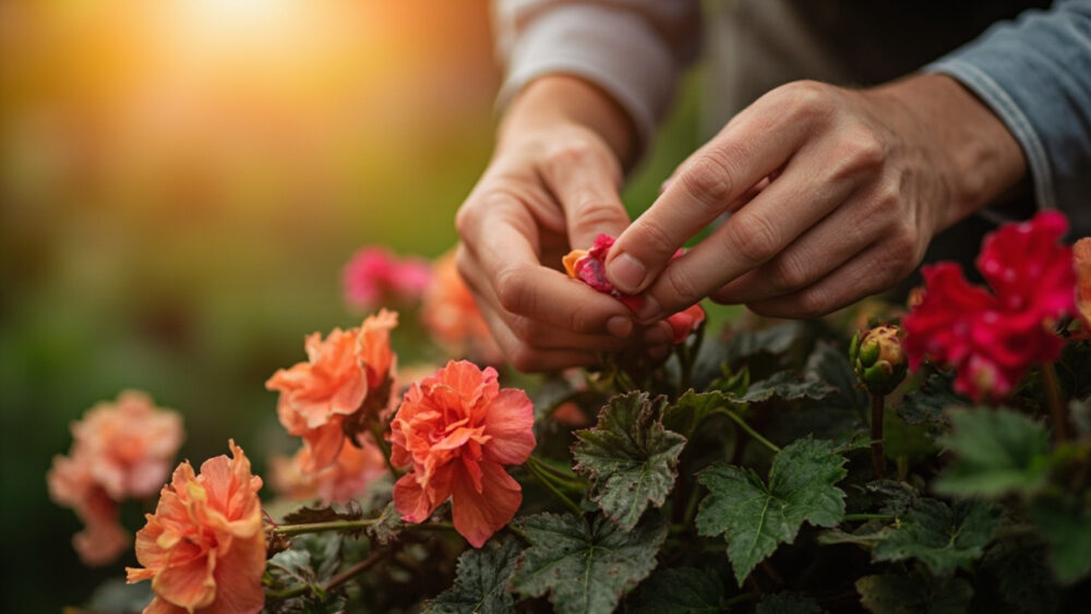 how to deadhead begonias