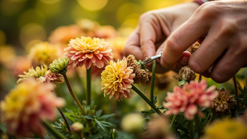 how to deadhead chrysanthemums