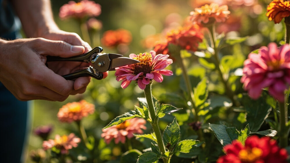 how to deadhead zinnias