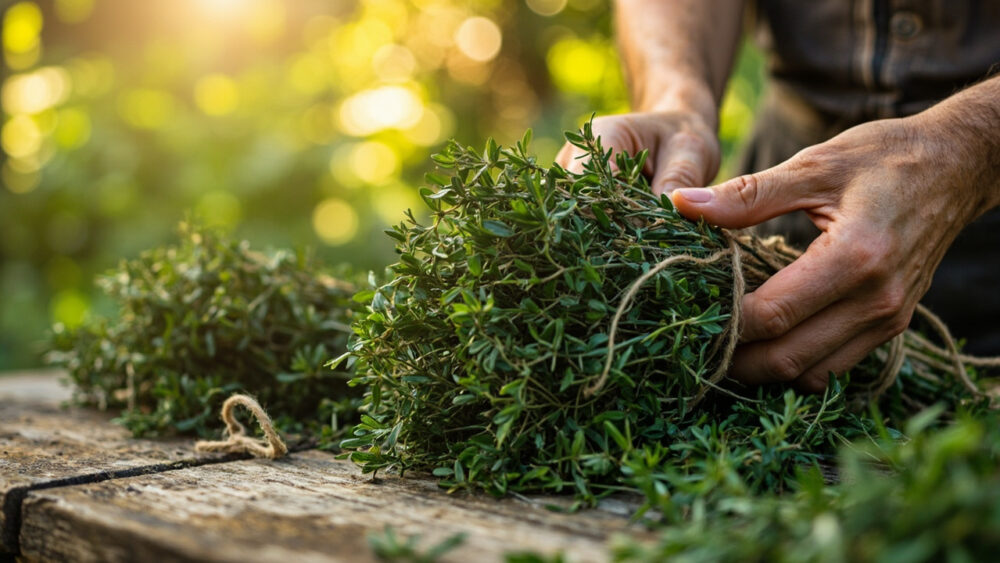 how to dry thyme