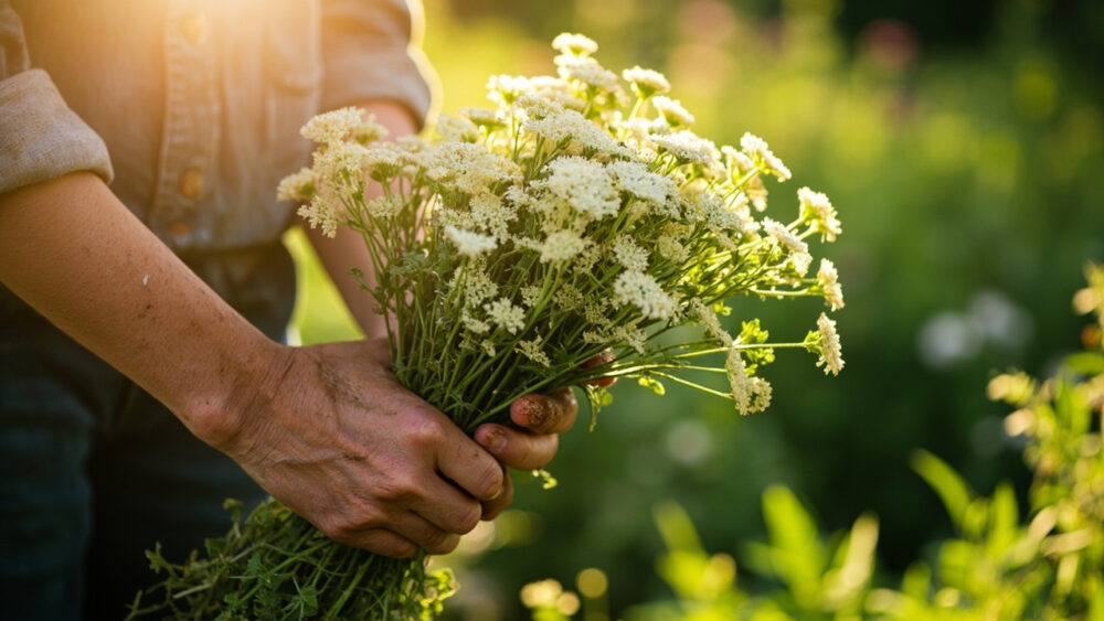 how to dry yarrow