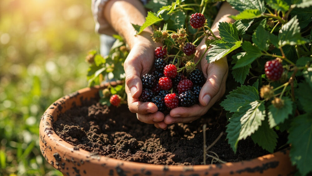 how to grow blackberries in pots