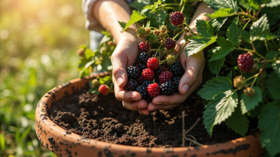 how to grow blackberries in pots