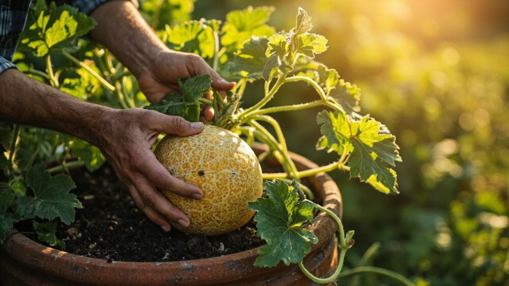 how to grow cantaloupe in pots