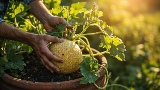 how to grow cantaloupe in pots
