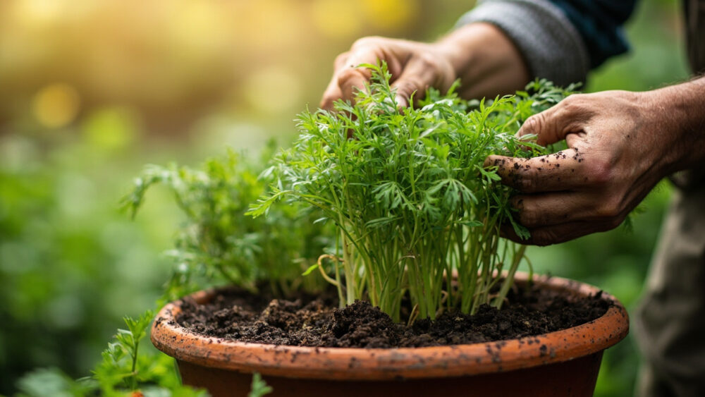 how to grow carrots in containers