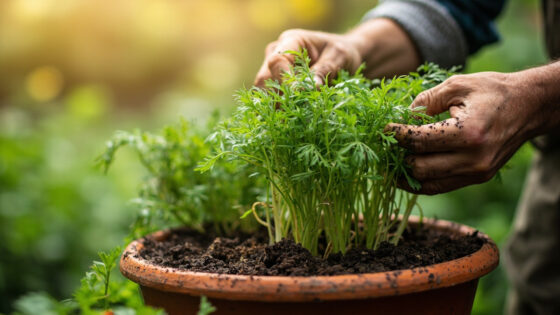 how to grow carrots in containers