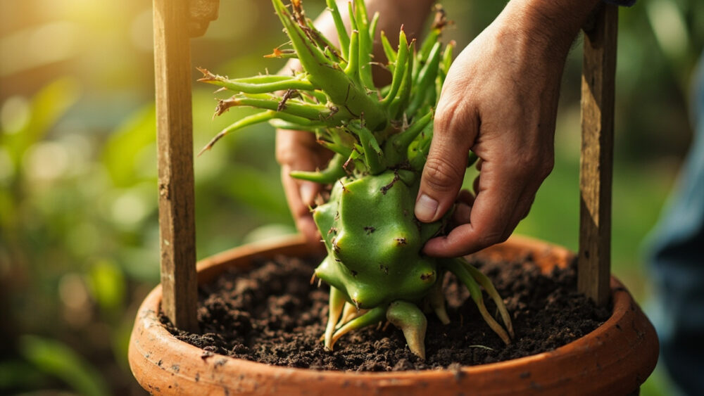 how to grow dragon fruit in pots