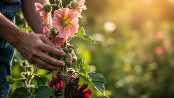 how to grow hollyhocks