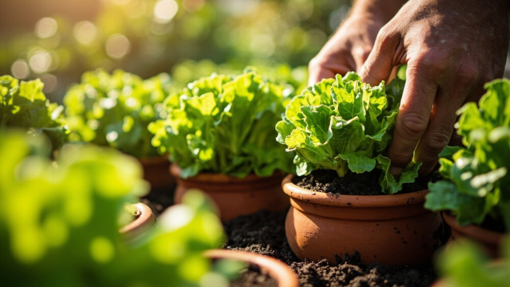 how to grow lettuce in containers