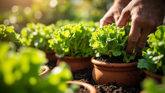 how to grow lettuce in containers