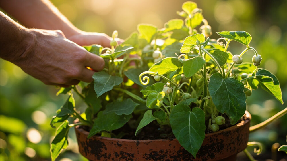 how to grow peas in containers
