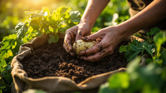 how to grow potatoes in containers