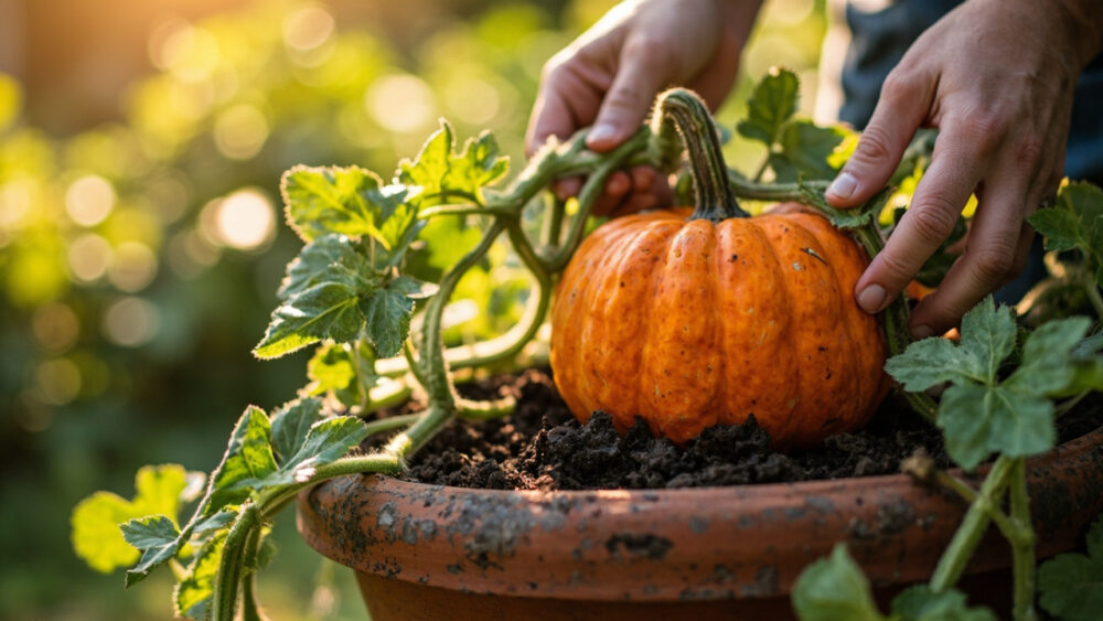 how to grow pumpkins in containers