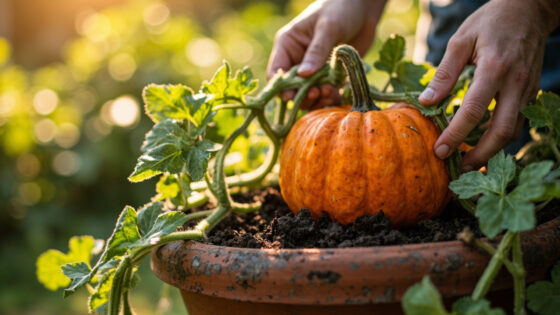 how to grow pumpkins in containers